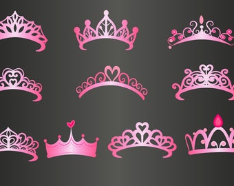 10 x archivo svg de corona, tiara svg, vector de corona, corte de corona, corona de princesa svg, corona digital svg, corona, corona de reina, corona imprimible