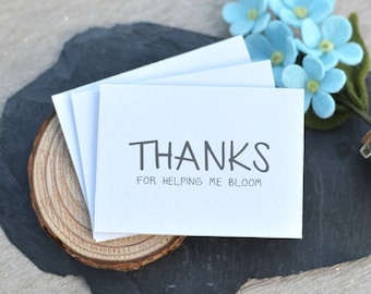 Thank You Cards of assorted sizes - Wedding thank you cards, mothers day card, Teacher appreciation card, happy birthday card