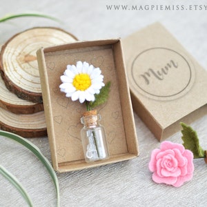 Matchbox rose, mum gift, felt rose, mothers day flowers gift, mum mom flowers, flower gift, teacher gift, friend gift, mini flower image 5