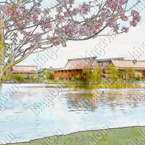 Disney Polynesian Watercolor Style Print