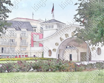 Disney Boardwalk Entrance Watercolor Style Print