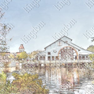 Port Orleans Watercolor Style Print