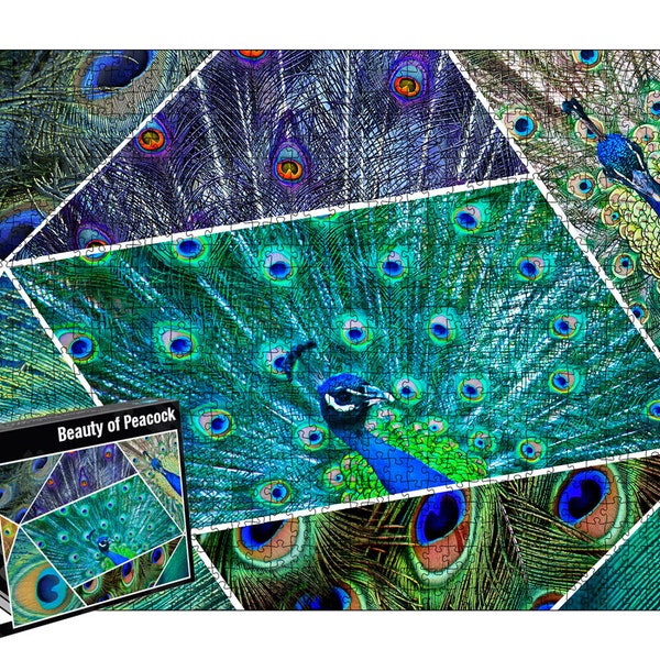 1000 Piece Peacock Puzzle Etsy