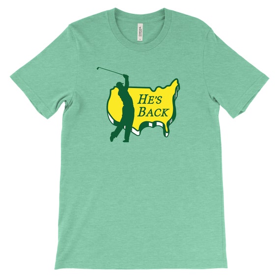 tiger woods he's back t shirt