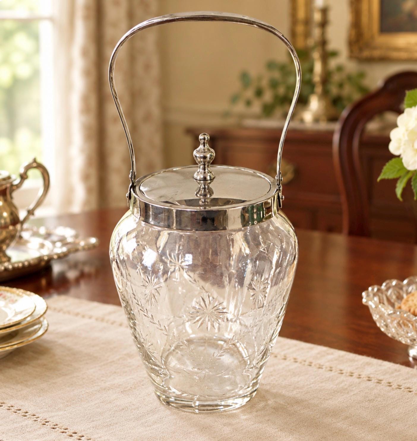 アンティークビスケットジャー Antique Biscuit Jar - Etsy