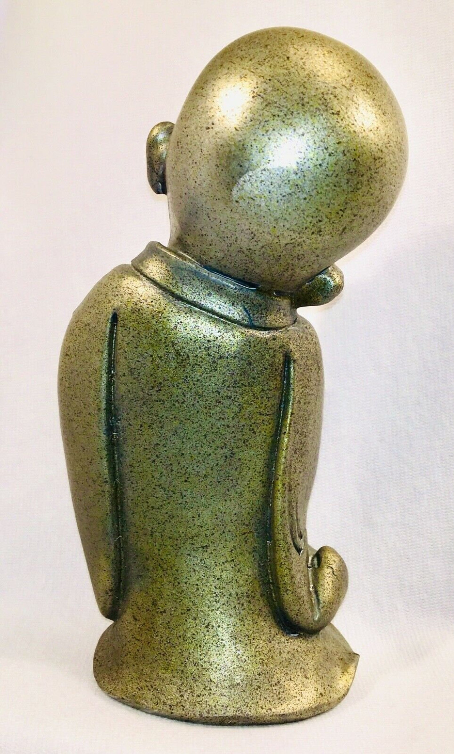 Tilted Head BUDDHA Monk Resin 6 Figurine Statue Home Decor Etsy