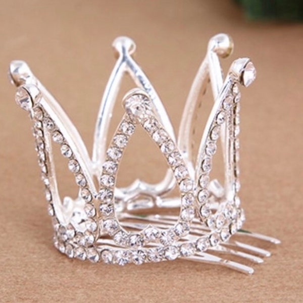 Mini Tiara Wedding Crown Hair Accessories Crystal Girls Women’s Mini Party Tiaras