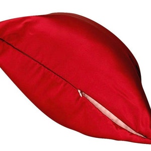2 Red Satin SOFT Kussensloop Rits Sluiting Standaard Koningin Kussensloop USA Verkoper