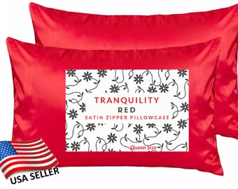 red satin pillowcase