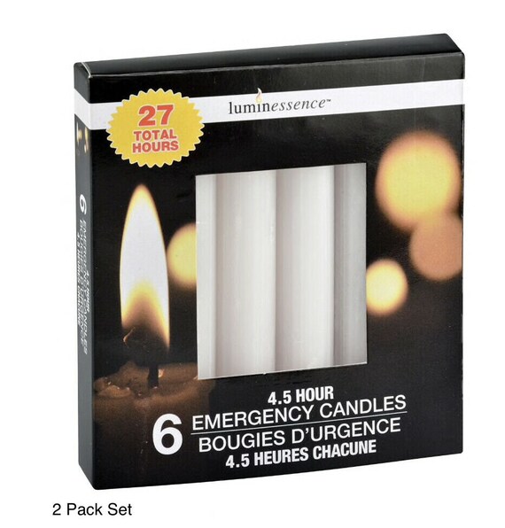 Set of 12 Emergency Candles Long Burn, Power Outages, Camping, Survival,  Prayer 