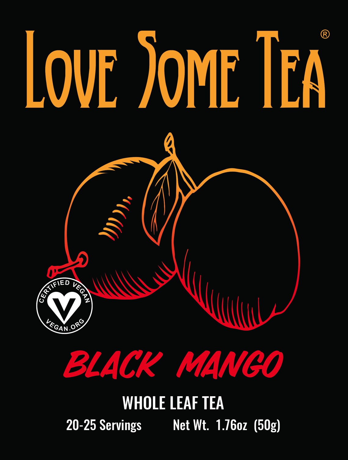 Black Mango Whole Leaf Mango Black Tea Etsy