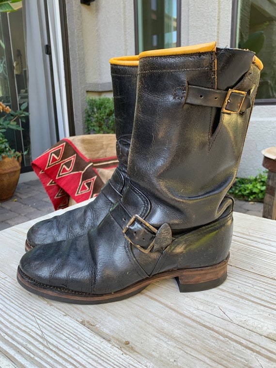 Vintage Santa Rosa Engineer Boots Modified by Irregul… - Gem
