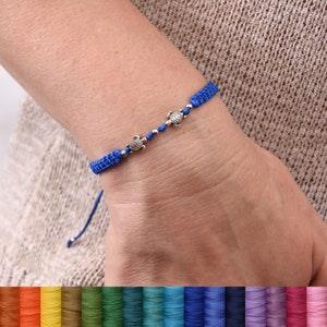 Zeeschildpad armband kleine schildpadden waterdichte armband schildpad surf armband verstelbare macrame armband vriendschap armband reiziger cadeau