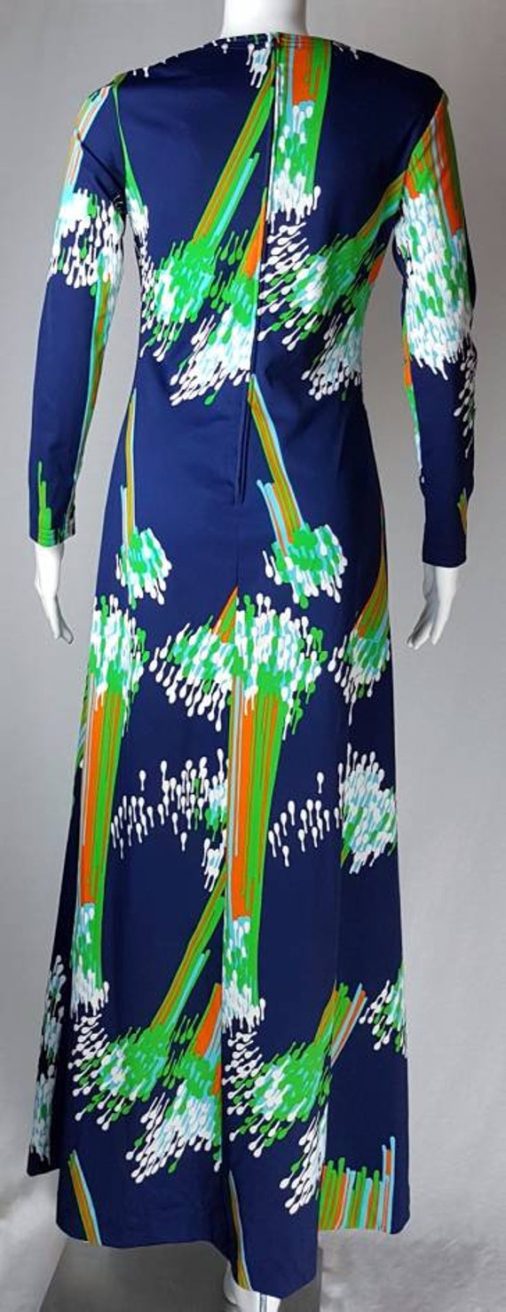 Vintage 70's | Lanvin Abstract Maxi Dress - image 4