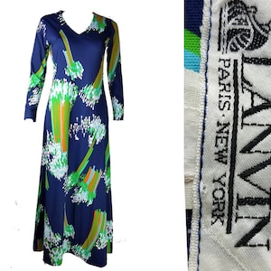 Vintage 70&#39;s | Lanvin Abstract Maxi Dress
