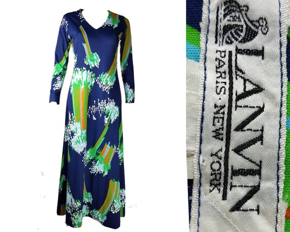 Vintage 70's | Lanvin Abstract Maxi Dress - image 1