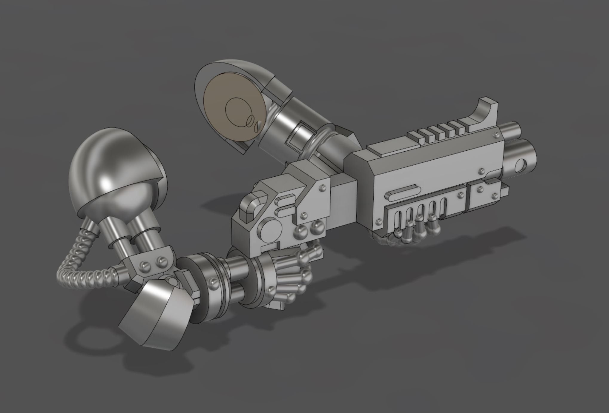 STL 28-30mm Scale Sci-Fi Bionic Arm Sets 5 3D Print | Etsy