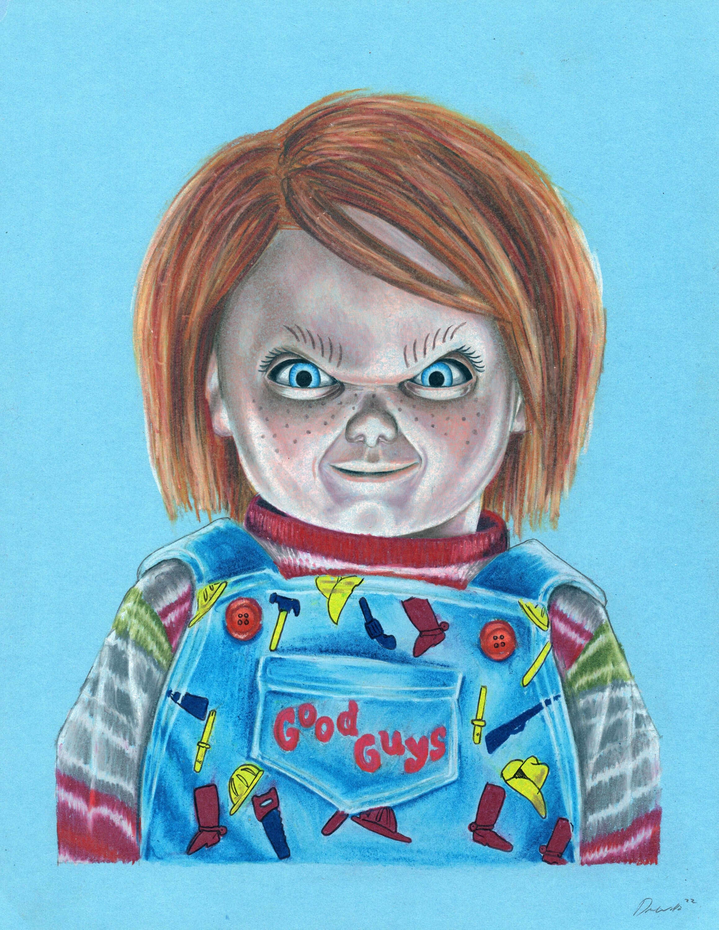 Chucky Doll Drawing Face