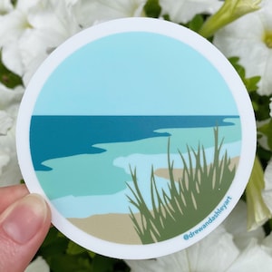 Indiana Dunes Weatherproof Vinyl Die-Cut Circle Sticker