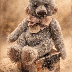 テディベア、手作りアーティストテディベア、ヴィンテージモヘアテディベア