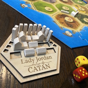 Archivo SVG del portapiezas de Catan para corte por láser xTool Glowforge