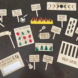 Kit elfo divertente Accessori per bambole di Natale e vacanze File SVG tagliato al laser compatibile con glowforge omtech xtool lightburn