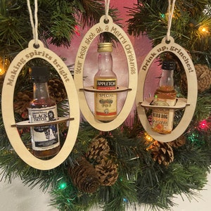 Shooter Liquor Bottle Holder Ovaal Ornament Set SVG-lasergesneden bestand