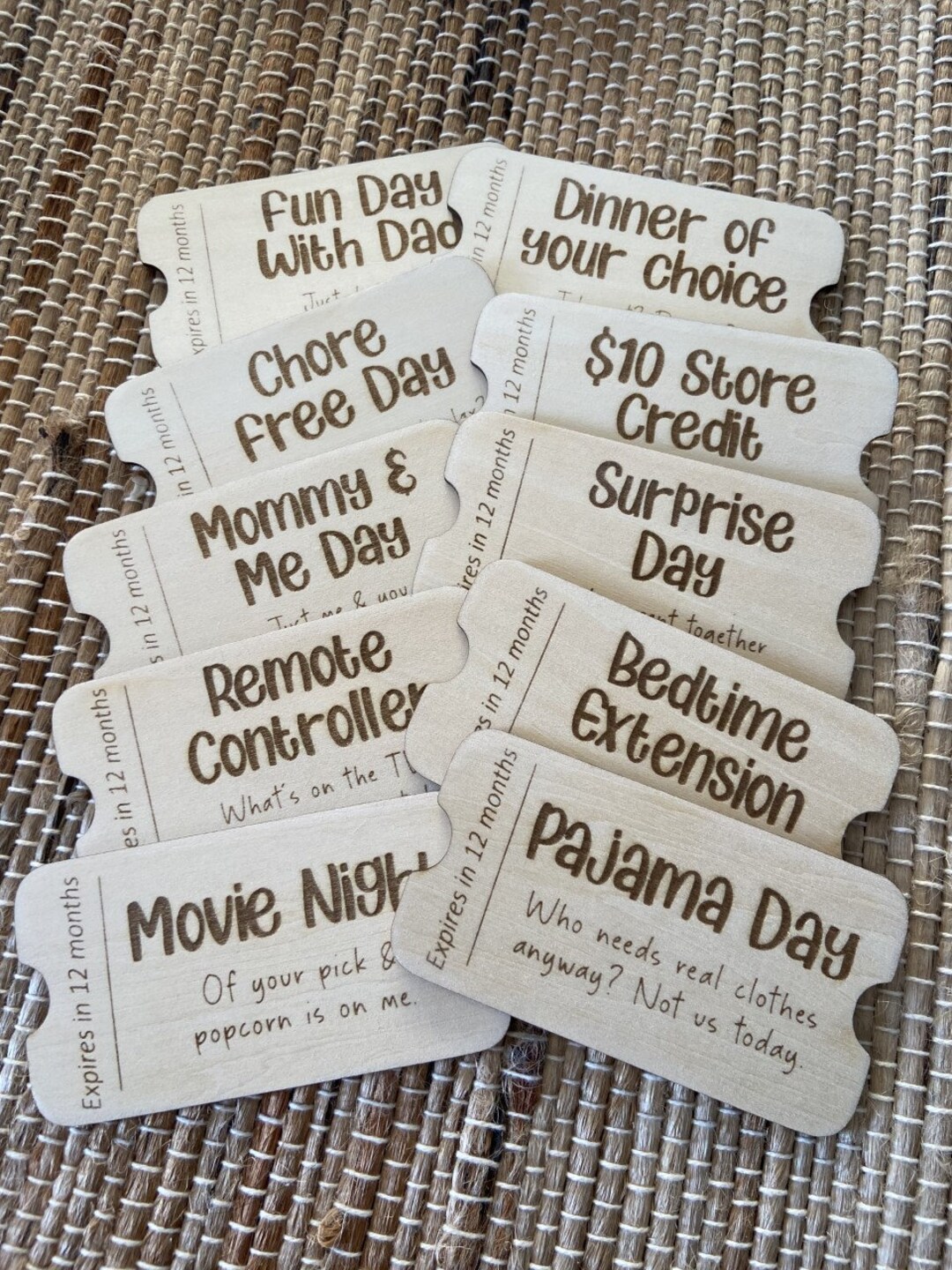 Reward Coupons for Kids Gift SVG File Laser Cutting Xtool Etsy