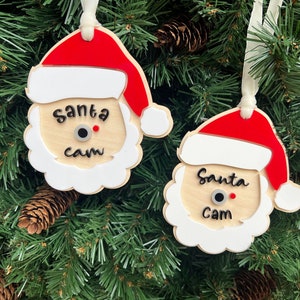 Santa Cam Ornament / Surveillance Camera SVG laser cut file