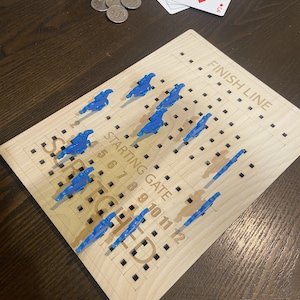 Horse Race Game Houten SVG lasergesneden digitaal bestand xTool Glowforge omtech LightBurn-compatibel