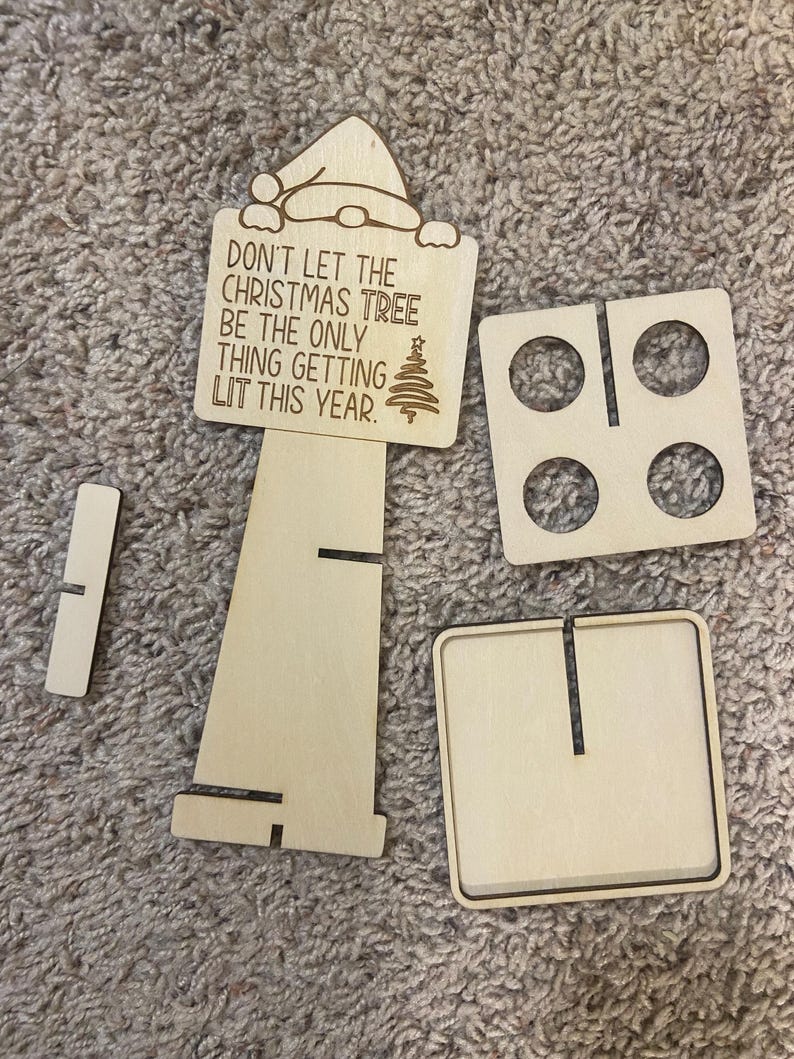 Holiday Shooter Carrier Christmas Mini Liquor Bottle Gift Funny SVG