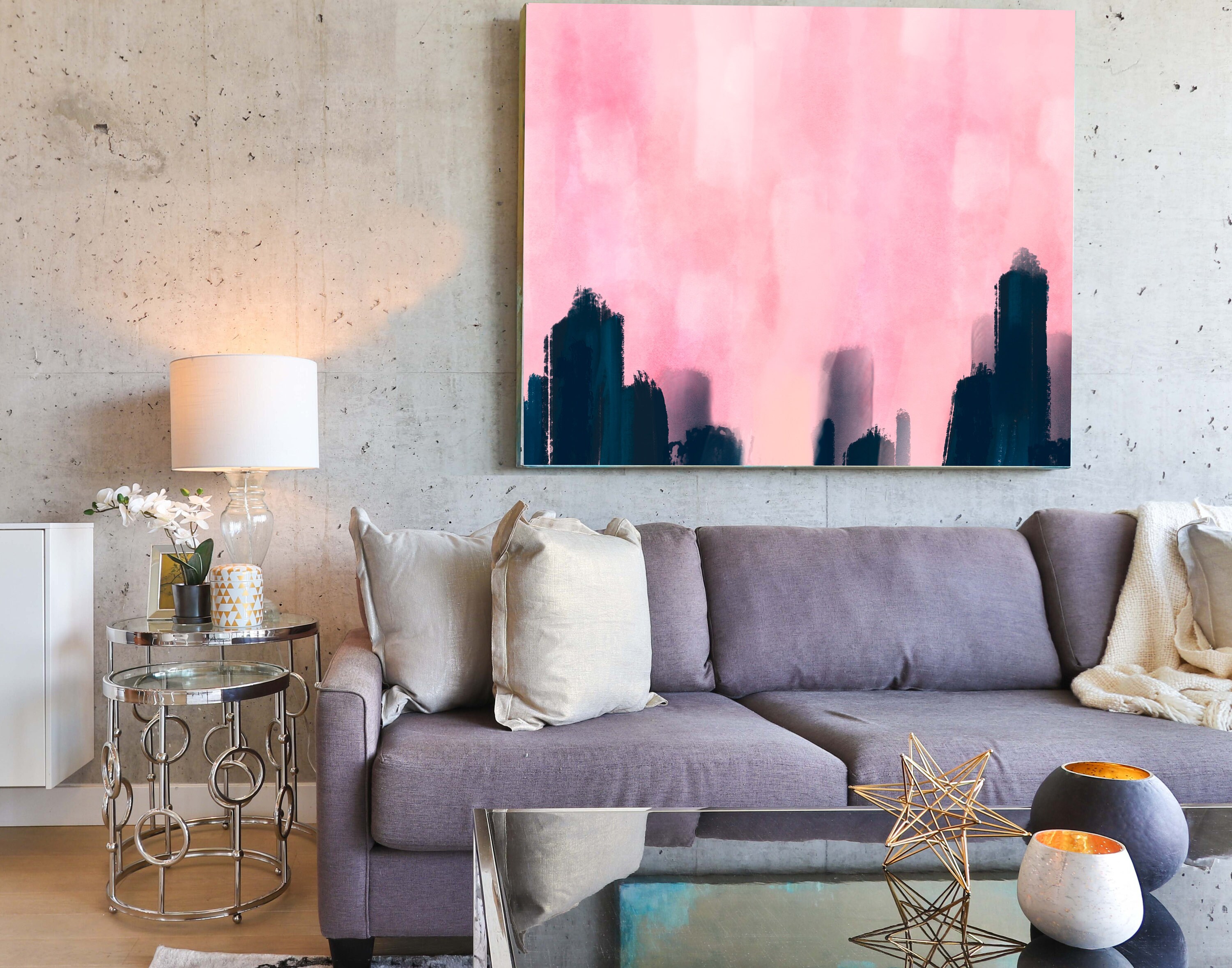 Printable Abstract Art Navy Blue and Pink Art Instant Etsy Ireland