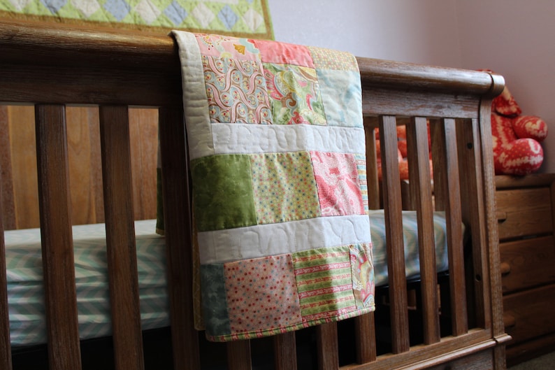 Yellow girls patchwork baby Quilt