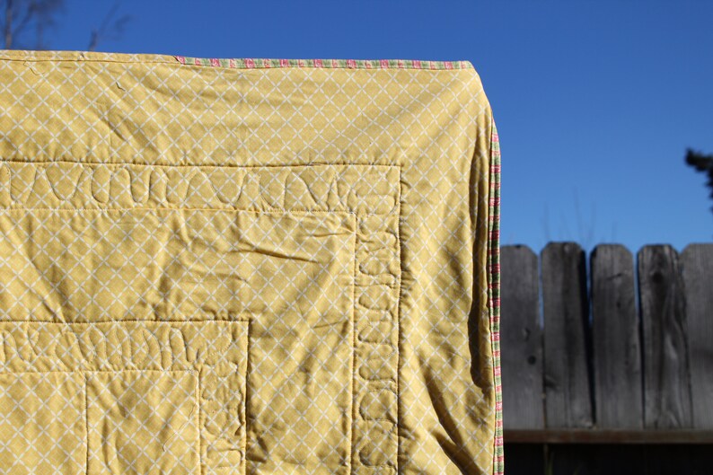 Yellow girls patchwork baby Quilt
