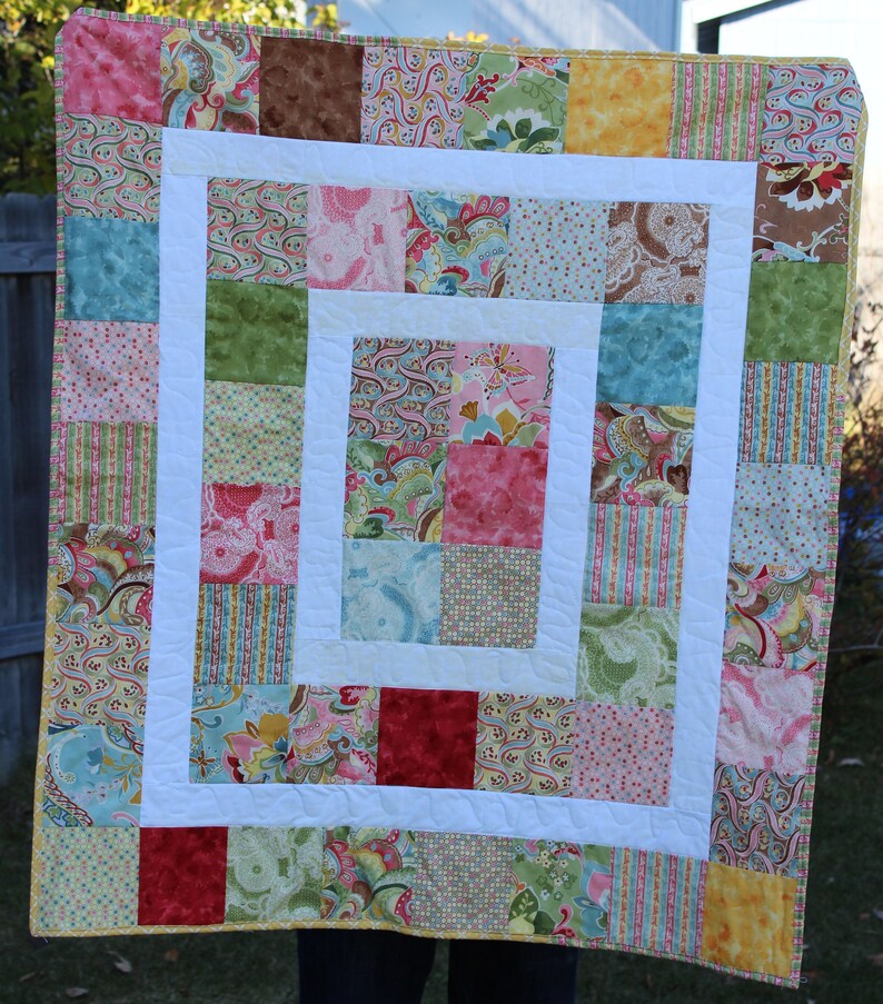 Yellow girls patchwork baby Quilt