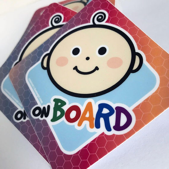 2pc Premium Laminated Stickers Baby on Board Sign Pink for Girlz