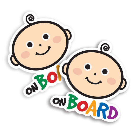 2pc Premium Laminated Stickers Baby on Board Sign Pink for Girlz