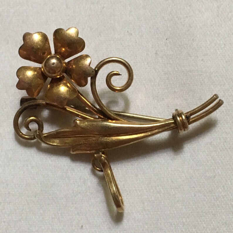 A & Z Chain Co Marked Vintage Brooch 1/20 12kt GF Gold Plated Etsy