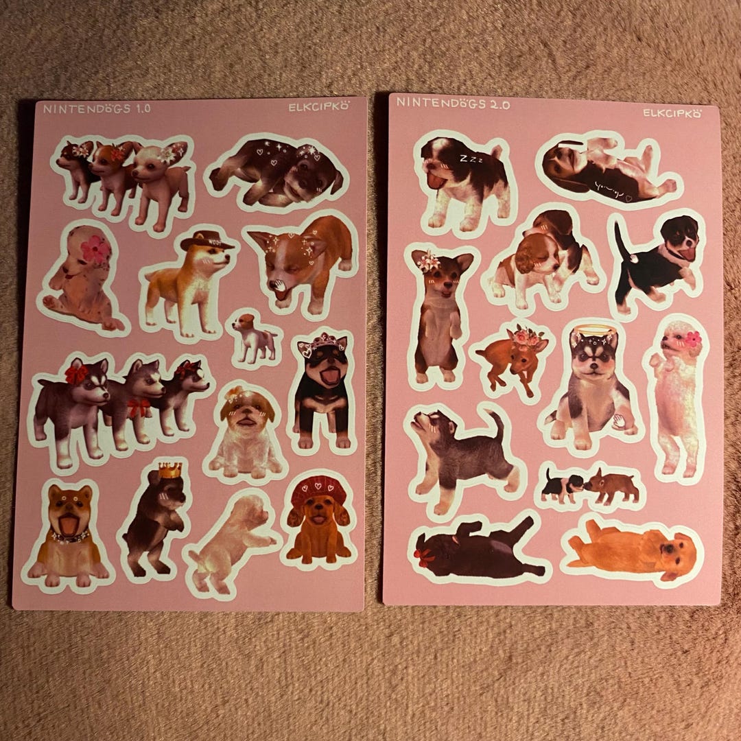 Nintendogs Merch WATERPROOF Nintendogs Sticker Sheet - Matte - Etsy