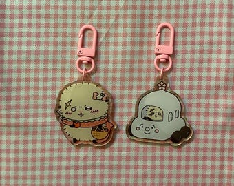 RAKKO STRAWBERRY & CAR - Glitter Acrylic Keychain