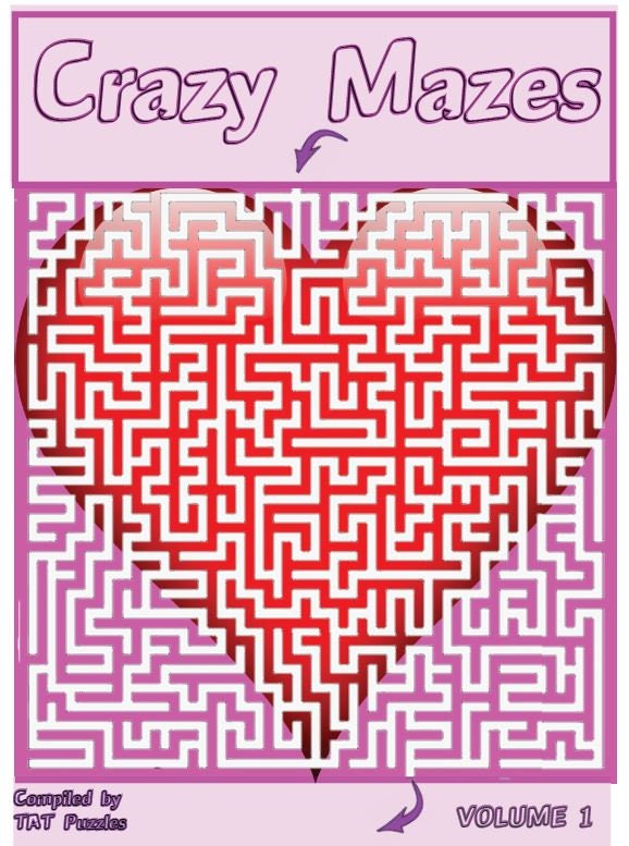 instant download printable maze puzzles with solutions for etsy