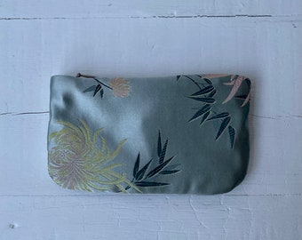 Handmade Vintage Silk Zip Pouch