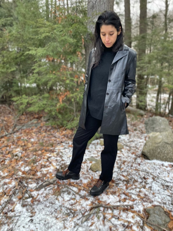 1990s Black Leather Jacket