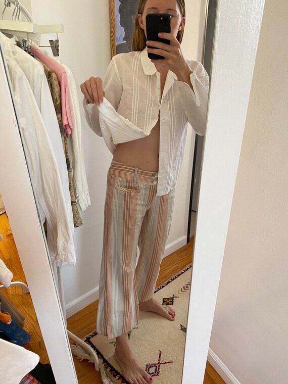 Vintage Striped Kick Flare Pants