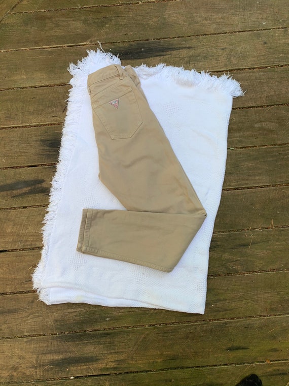 1980s Khaki Guess Jeans