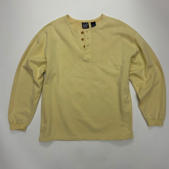 90s Gap Cotton Henley - image 1