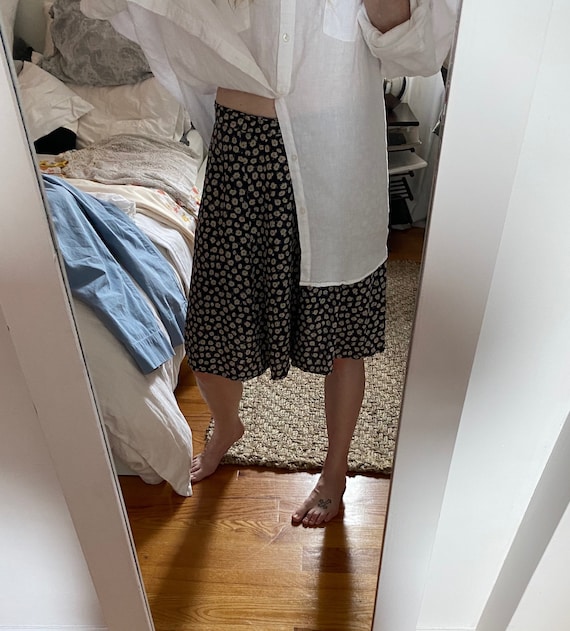 Navy Floral Bermuda Shorts