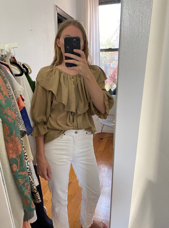 8os Does Prairie Style Rayon Blouse