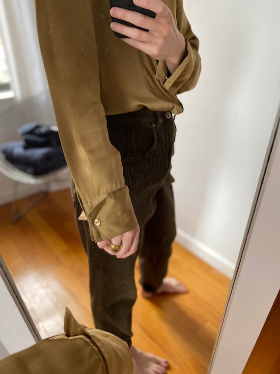 Late 90s Gold Silk Blouse