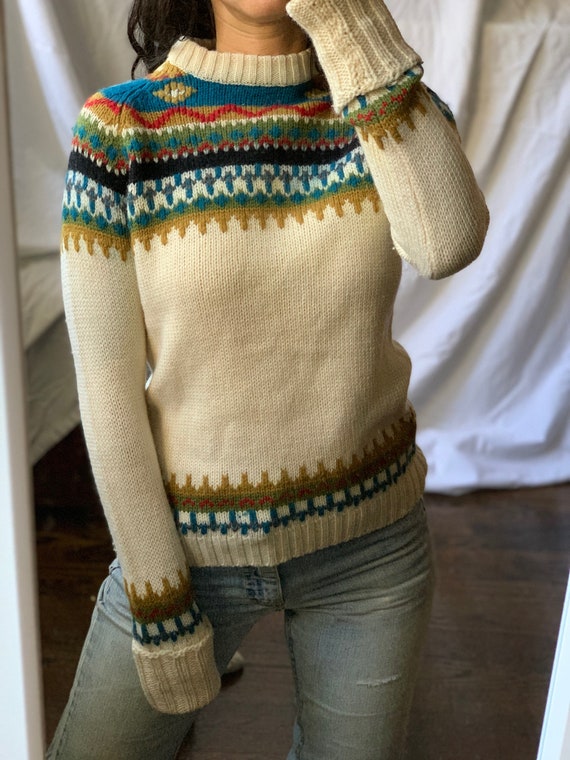 Vintage Fair Isle Wool Sweater